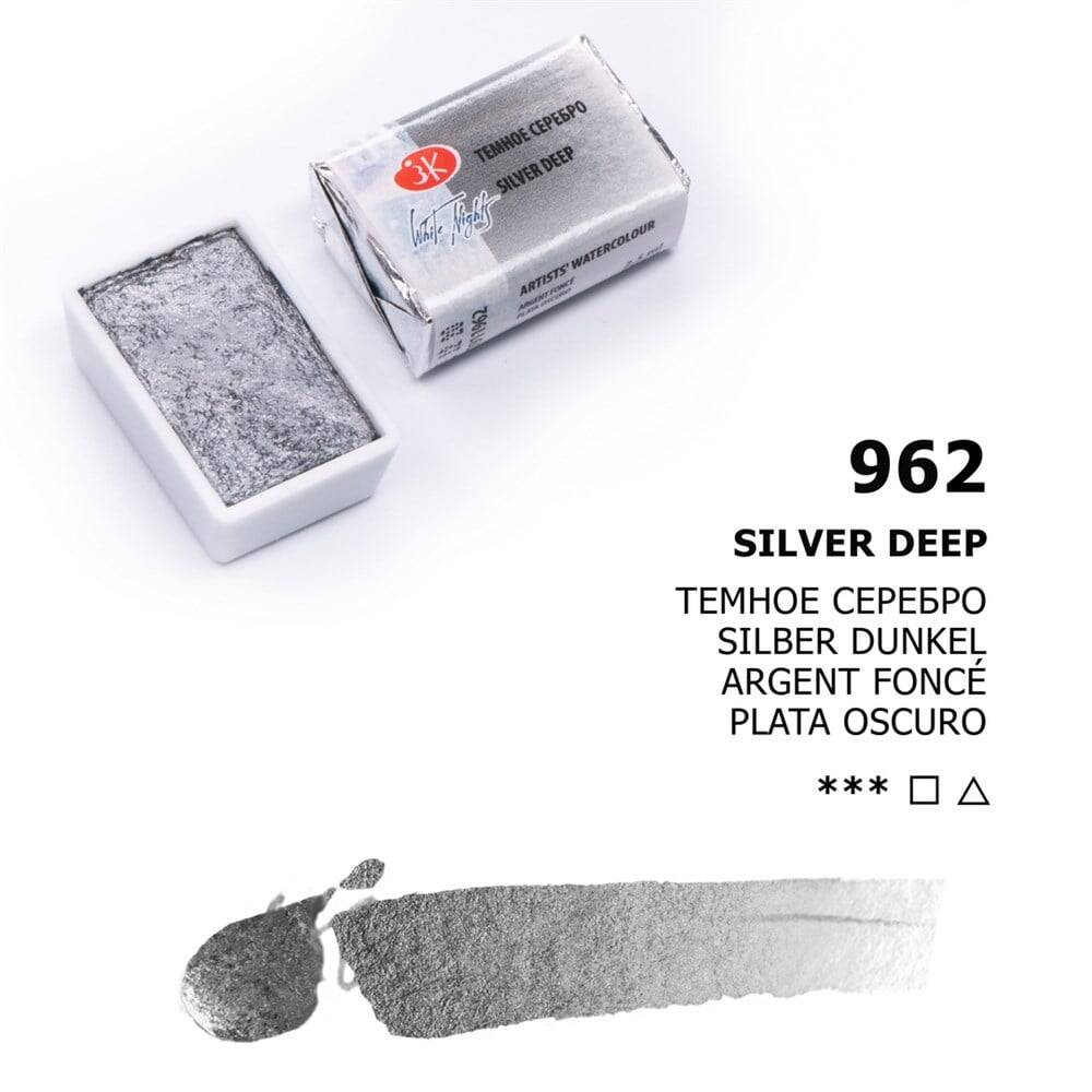 St. Petersburg White Nights 1/1 Tam Tablet Sulu Boya 962 Silver Deep