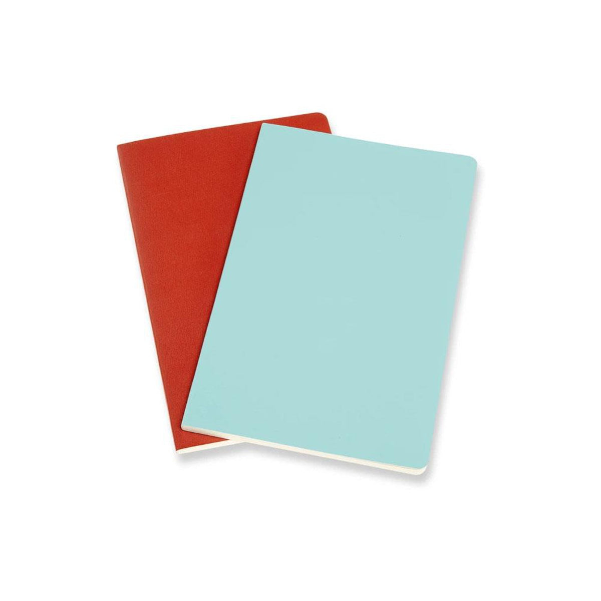 Moleskine Volant Not Defteri 2'li Set Çizgisiz Karton Kapak 13x21 Turuncu - Aqua Mavi