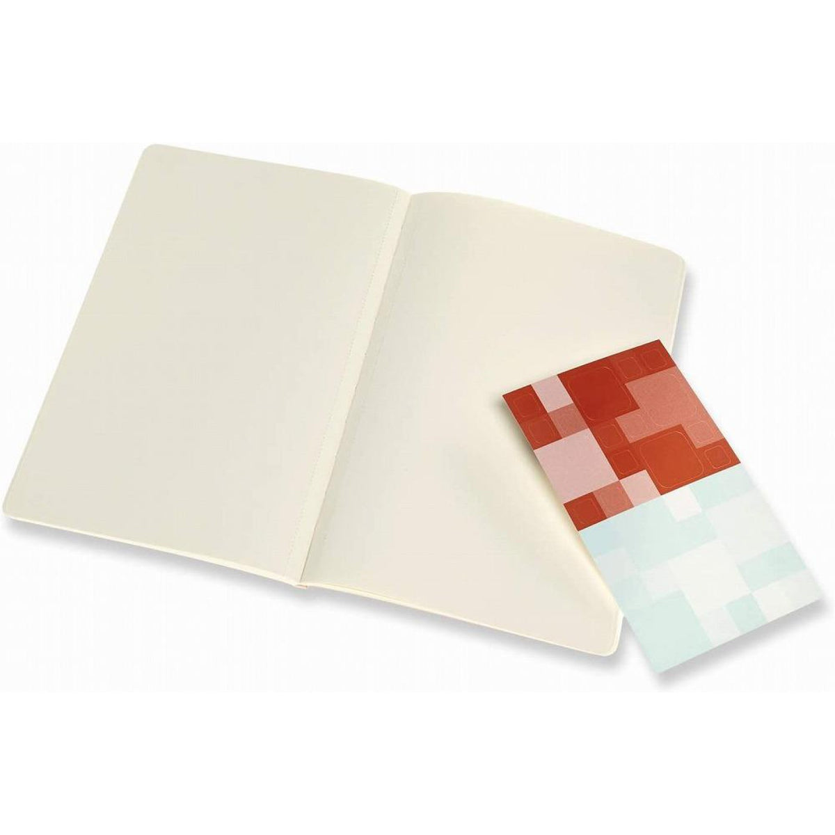 Moleskine Volant Not Defteri 2'li Set Çizgisiz Karton Kapak 13x21 Turuncu - Aqua Mavi