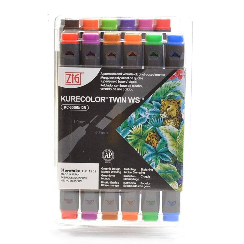 Zig Kurecolor Twin Parlak Renkler 12li Marker Set S KC-3000/128 2