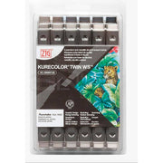 Zig Kurecolor Twin WS Gri Tonlar 12'li Marker Set KC-3000N/12B7