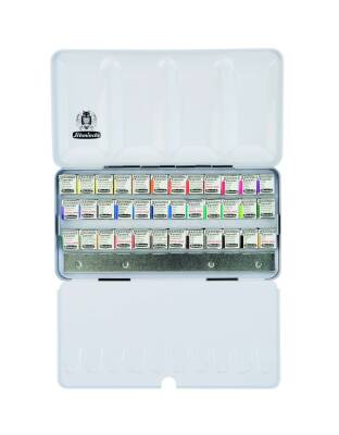Schmincke Akademie Aquarell Metal Kutu Sulu Boya Seti 36 X Yarım Tablet 75762