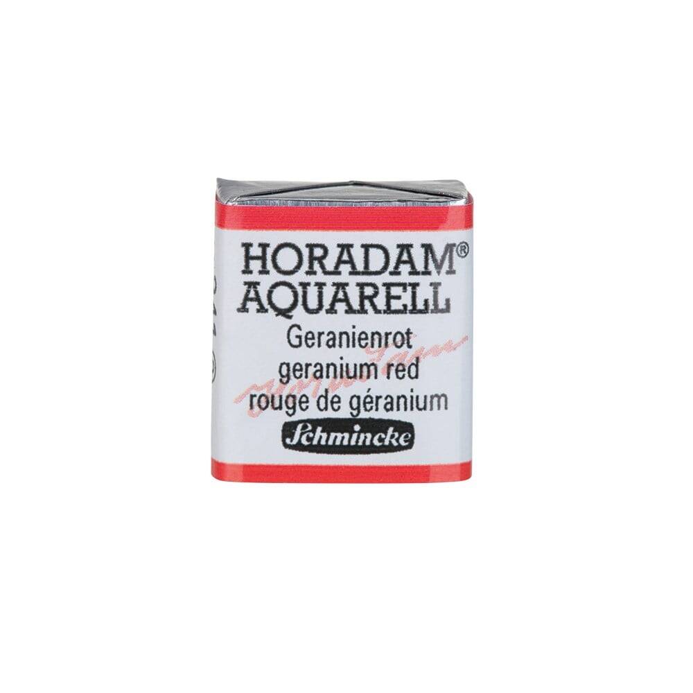 Schmincke Horadam Aquarell Artist Sulu Boya Geranium Red 1/2 Tab.