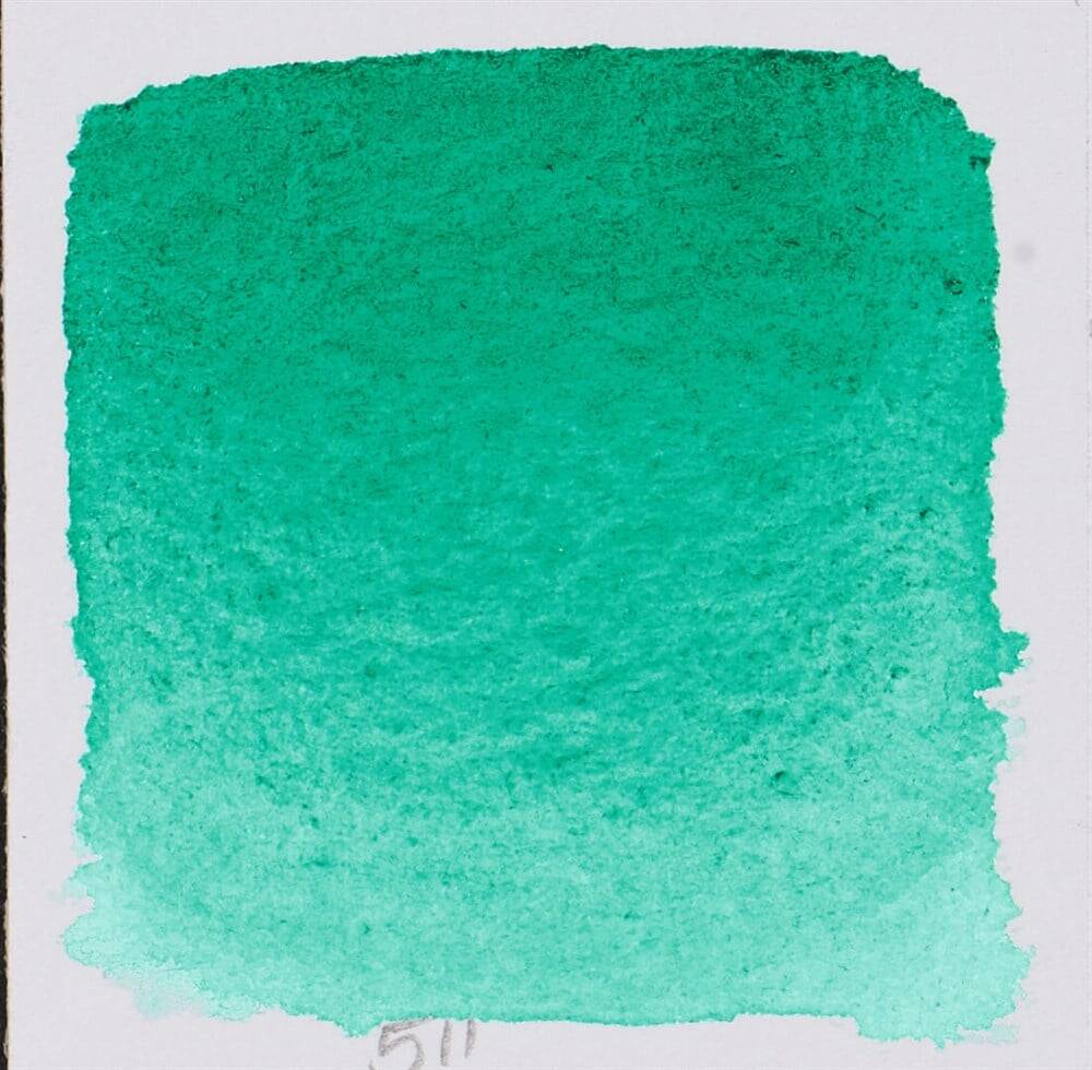 Schmincke Horadam Aquarell Artist Sulu Boya Chromium Oxide Green Brilliant 1/2 Tab.