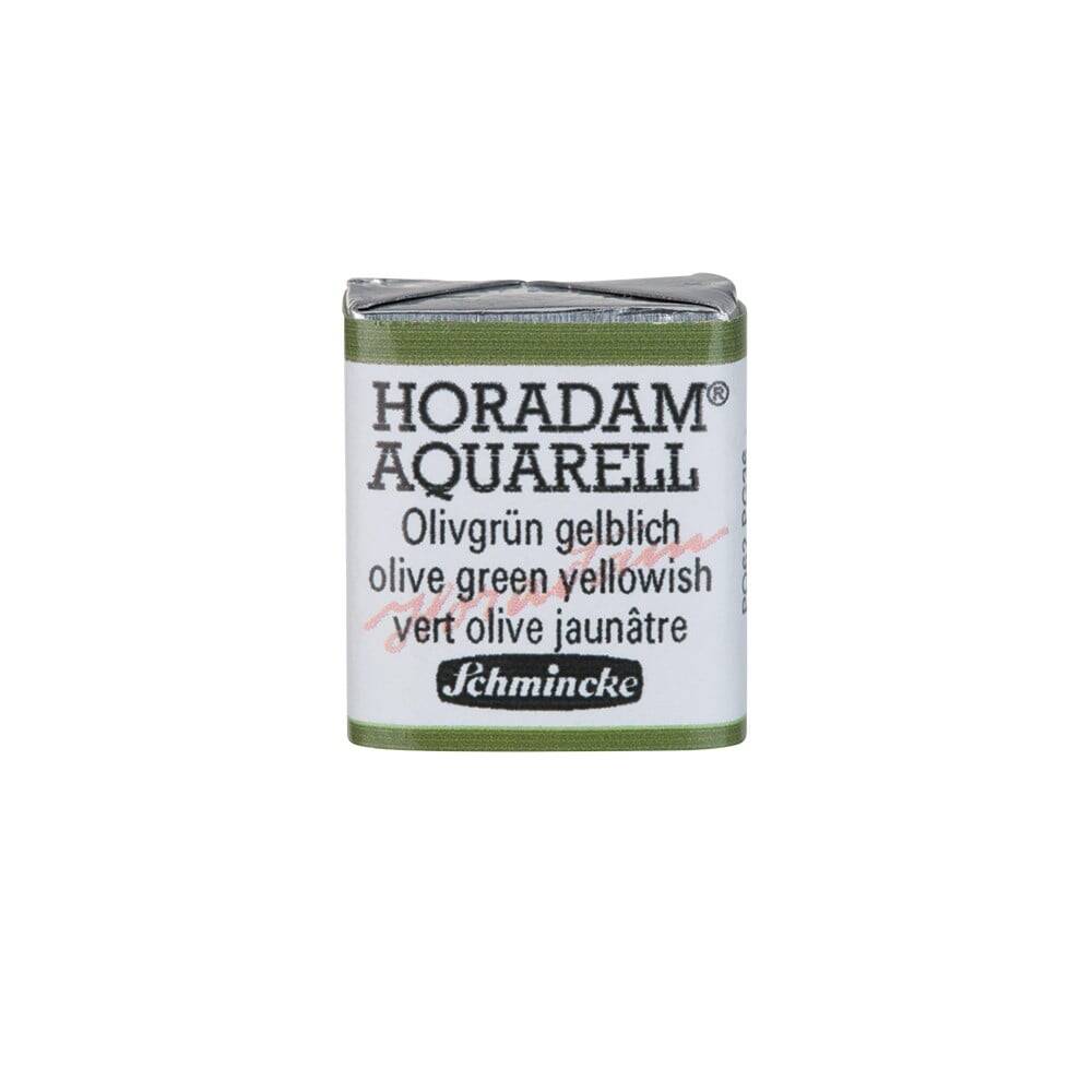 Schmincke Horadam Aquarell Artist Sulu Boya Olive Green Yellowish 1/2 Tab.