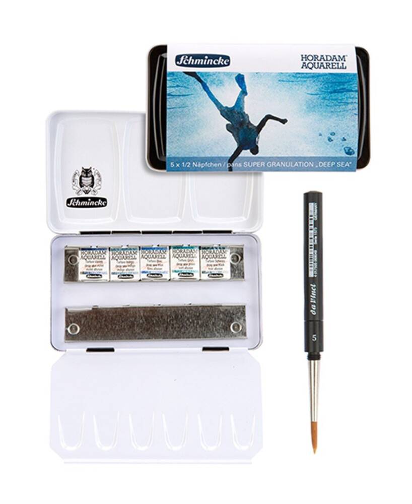Schmincke Horadam Supergranulation Suluboya Deep Sea Set Metal Kutu 5 x 1/2 Tablet