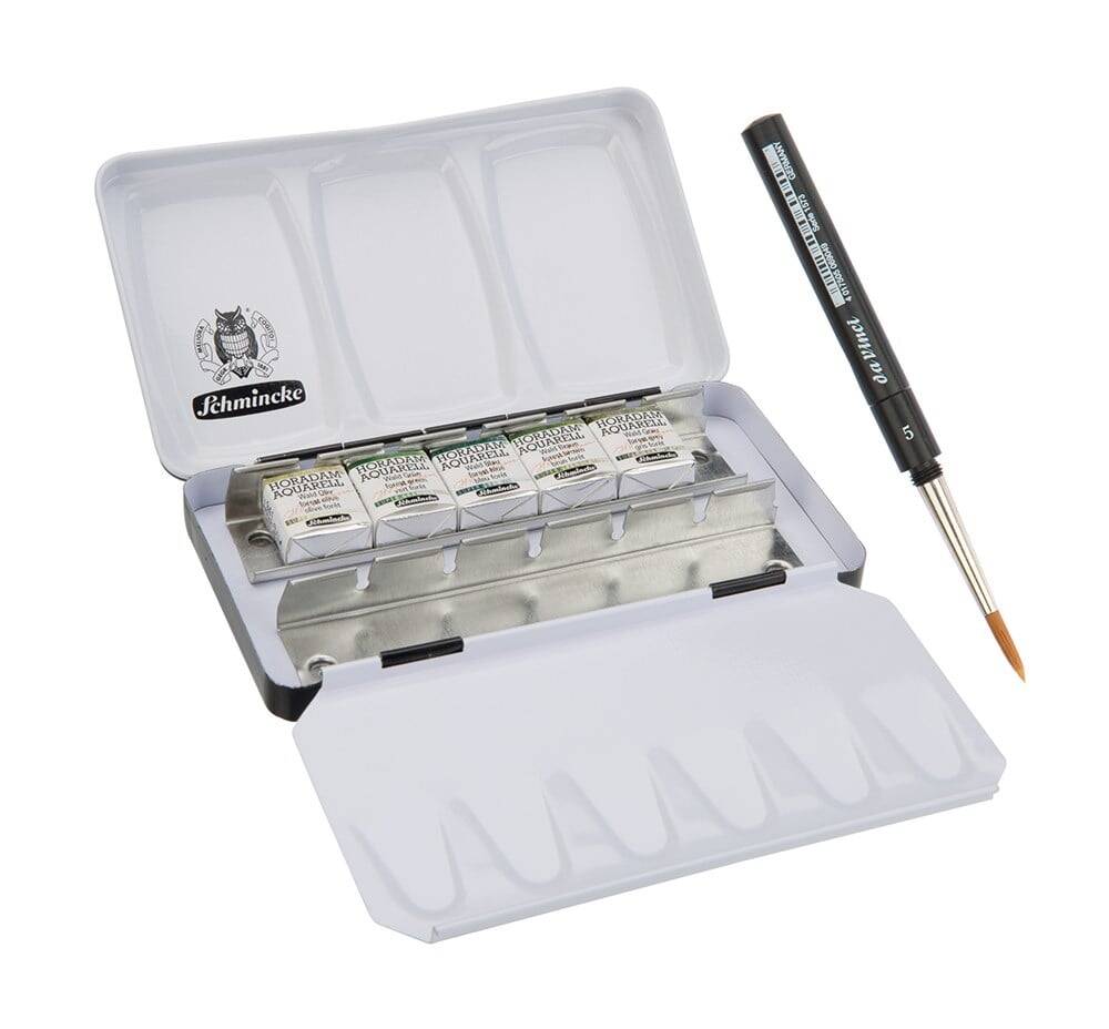Schmincke Horadam Supergranulation Suluboya Deep Sea Set Metal Kutu 5 x 1/2 Tablet