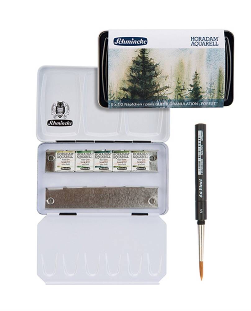Schmincke Horadam Supergranulation Suluboya Forest Set Metal Kutu 5 x 1/2 Tablet
