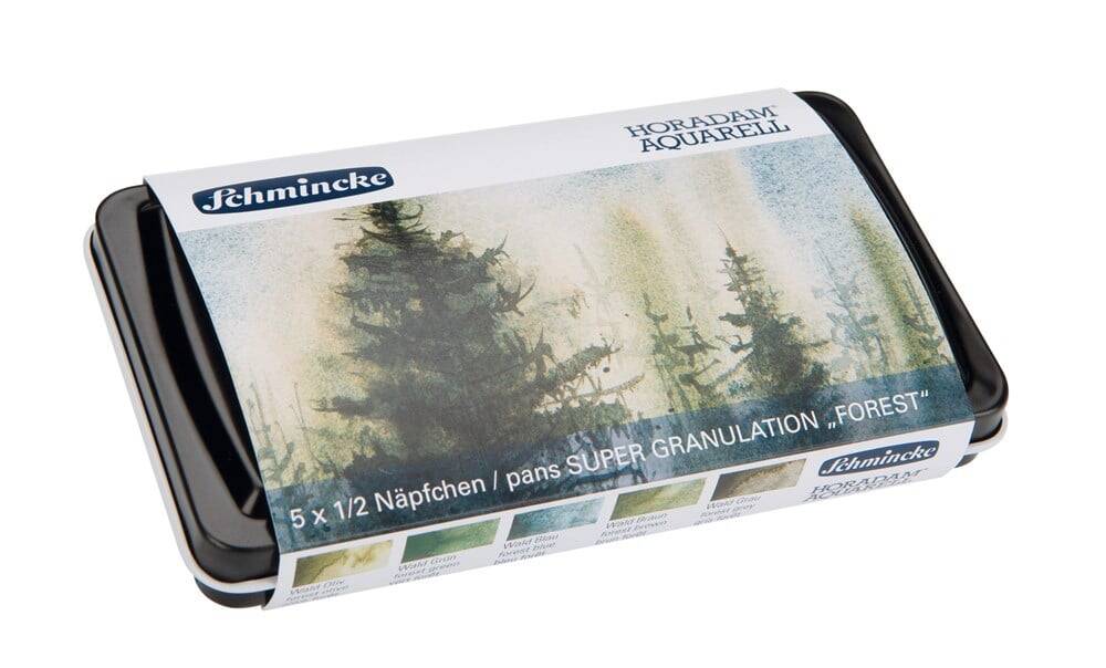 Schmincke Horadam Supergranulation Suluboya Forest Set Metal Kutu 5 x 1/2 Tablet
