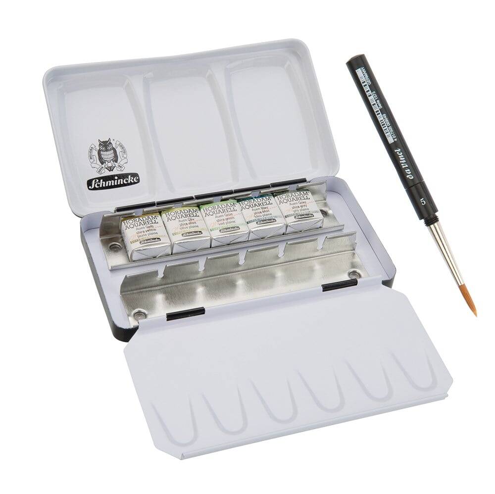 Schmincke Horadam Supergranulation Suluboya Shire Set Metal Kutu 5 x 1/2 Tablet