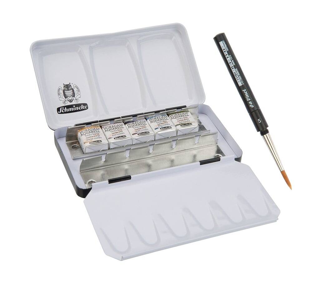 Schmincke Horadam Supergranulation Suluboya Tundra Set Metal Kutu 5 x 1/2 Tablet
