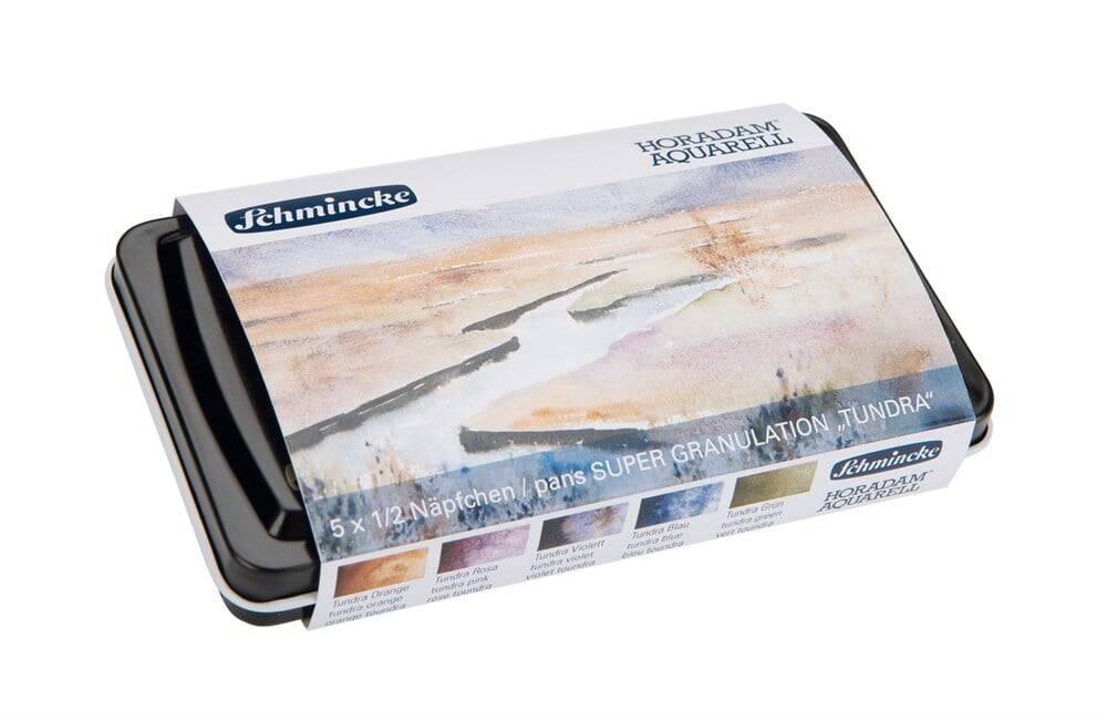 Schmincke Horadam Supergranulation Suluboya Tundra Set Metal Kutu 5 x 1/2 Tablet