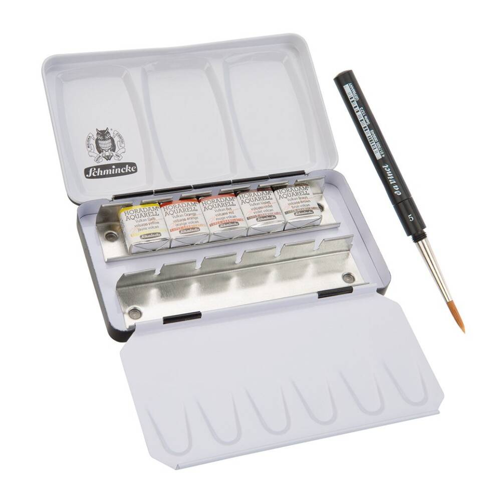 Schmincke Horadam Supergranulation Suluboya Volcano Set Metal Kutu 5 x 1/2 Tablet