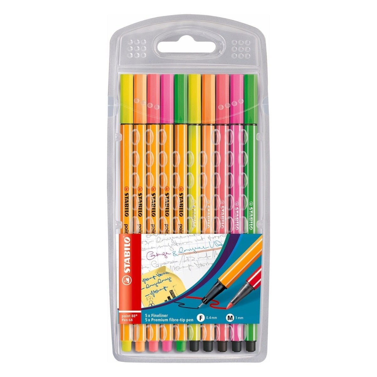 Stabilo Point 88+Pen 68 Neon 10'Lu Paket