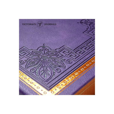 Victorias Journals Vintage Old Book Çizgili 14x20 cm 80 gr 160 Yaprak Mor