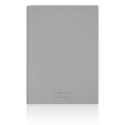 Victorias Journals Softtons Esnek Kapak Çizgisiz Defter B5 80 gr 128 Yaprak Gri