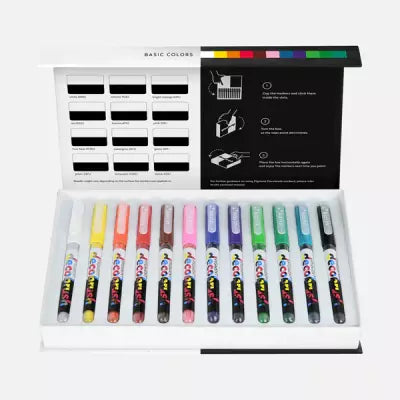 Decobrush Pigment Set 12 Basic Colors