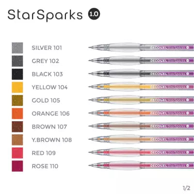 Decogel Star Sparks 20 Gel Pens Set