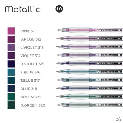 Decogel Metalik Jel Kalem Silver