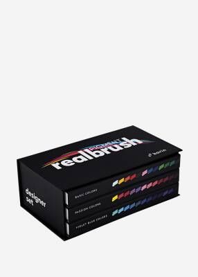 Realbrush Designer Set 36 Basic,Passion,Violet Blue Colors
