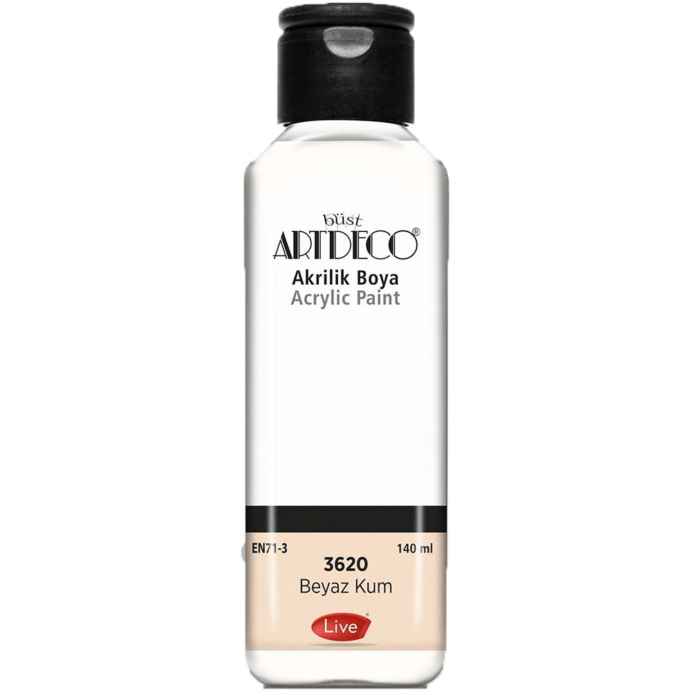 3620 Artdeco Akrilik Boya 140 ml 3620 Beyaz Kum