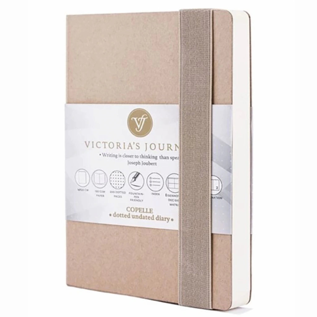 Victoria's Journals Copello Bujo Kraft Noktalı Defter 14x21 cm 120 gr 120 Yaprak Kraft