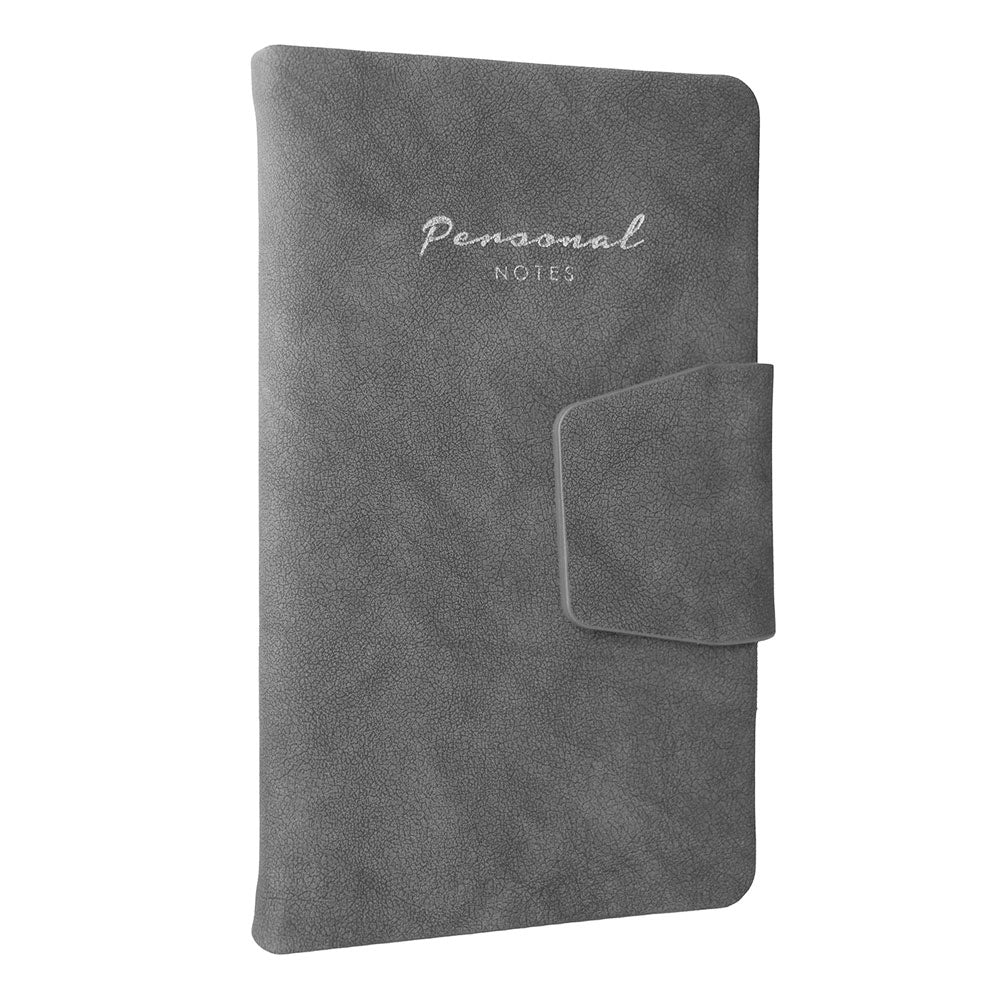 Victoria's Journals Mıknatıslı Kapaklı Çizgili Defter 9.6x16.6 cm 80 gr 96 Yaprak Black