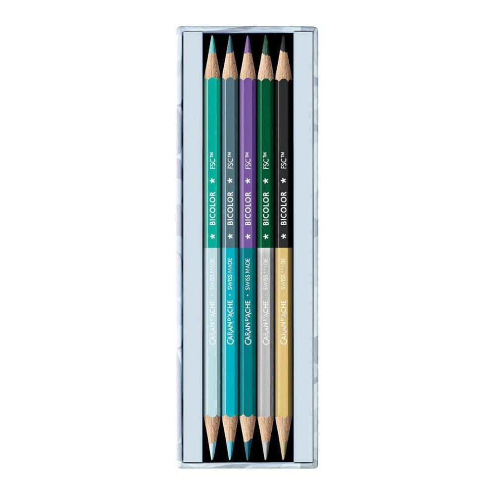 Caran d’Ache Alpine Frost Special Edition Bicolor Colored Pencil Set