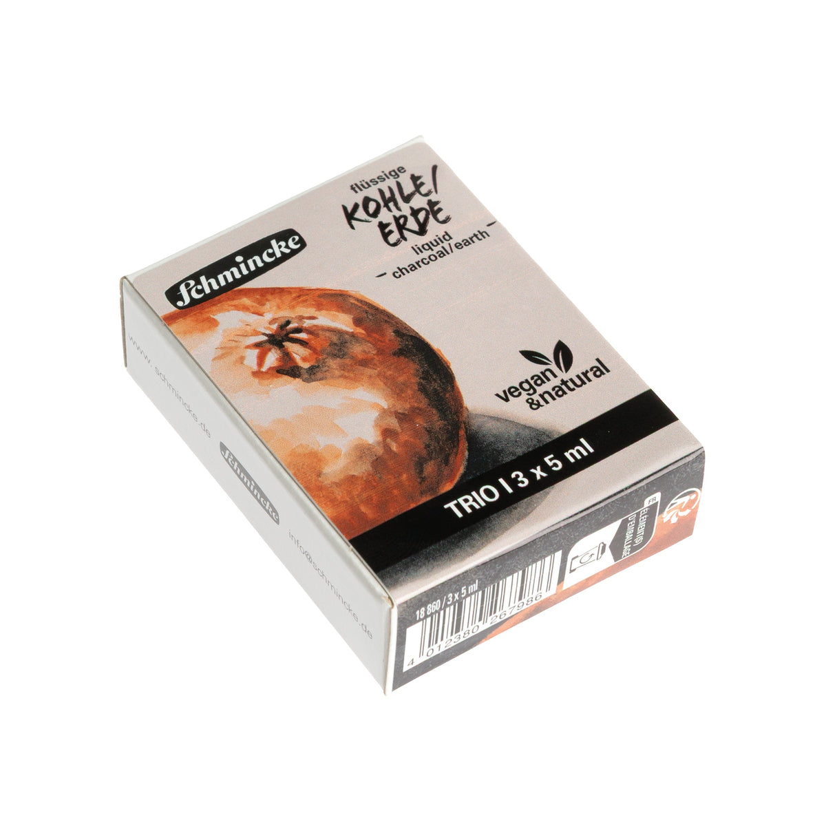 Schmincke Liquid Charcoal Vegan Set 3x5 ml Tüp - Görsel 3