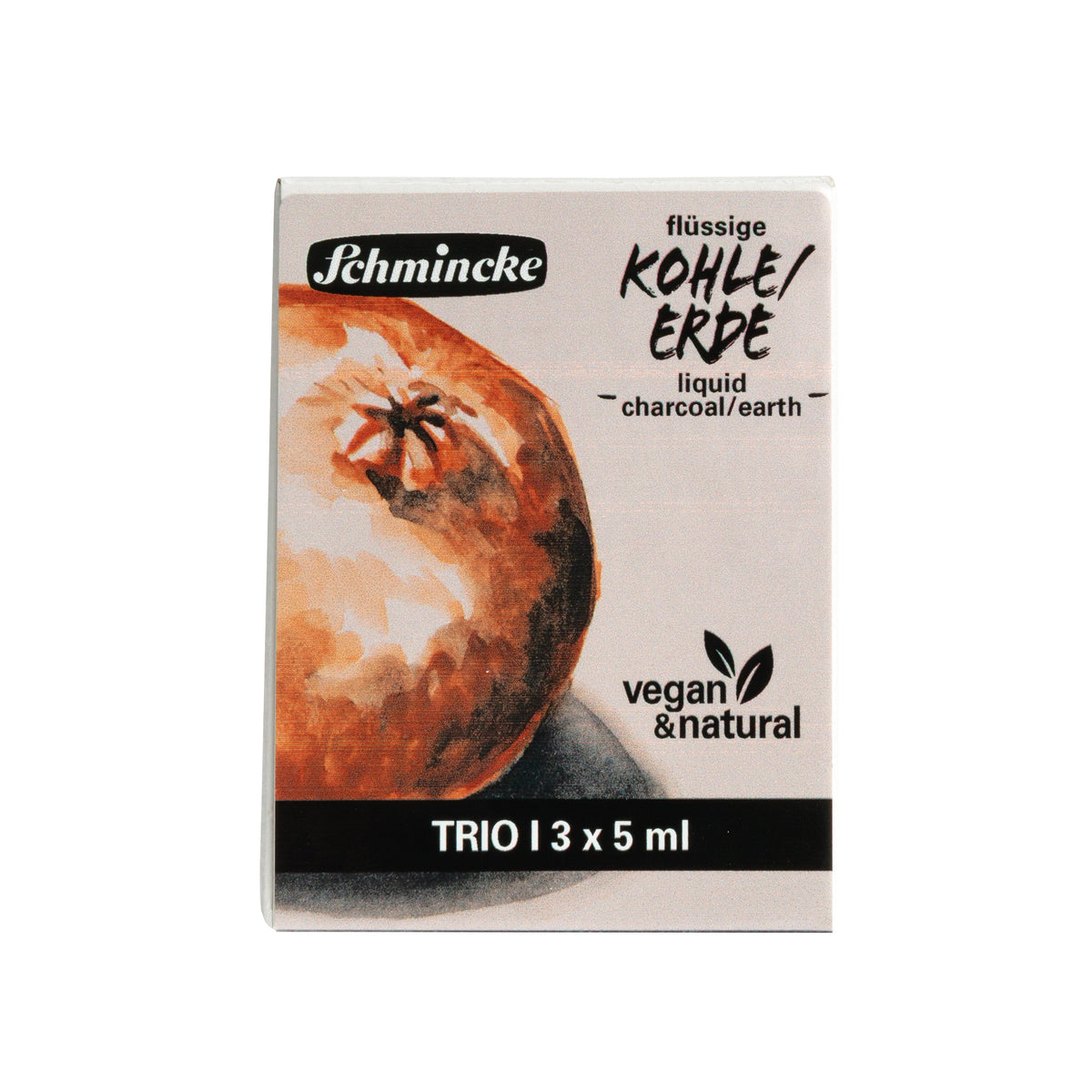 Schmincke Liquid Charcoal Vegan Set 3x5 ml Tüp - Görsel 2