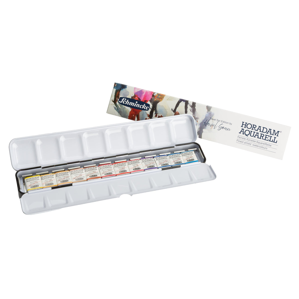 Schmincke Horadam Aquarell Artist Sulu Boya Hazel Soan Edition Metal Kutu Set  12 x Yarım Tablet - Görsel 5