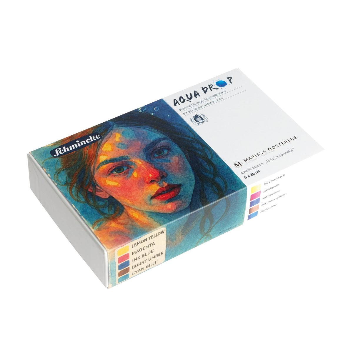 Schmincke Aqua Drop Sıvı Suluboya Seti Special Edition "Girls Underwater" 5 x 30 ml - Görsel 4