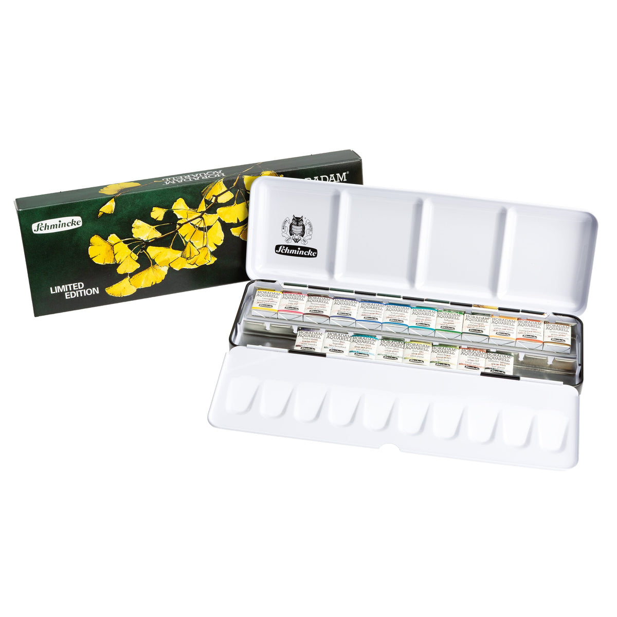 Schmincke Horadam Aquarell Artist Sulu Boya Metal Kutu Set 12 Standart + 8 Supergranulation Yarım Tablet - Görsel 3