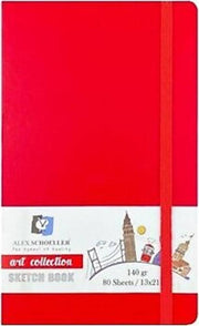 Alex Schoeller Sketch Book Art Collection Kırmızı 13x21 140 gr 80 Sayfa