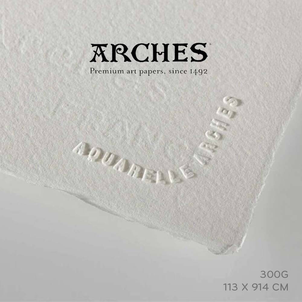 Arches Rulo Sulu Boya Kağıdı Rough 300 G 113x914 cm Natural White