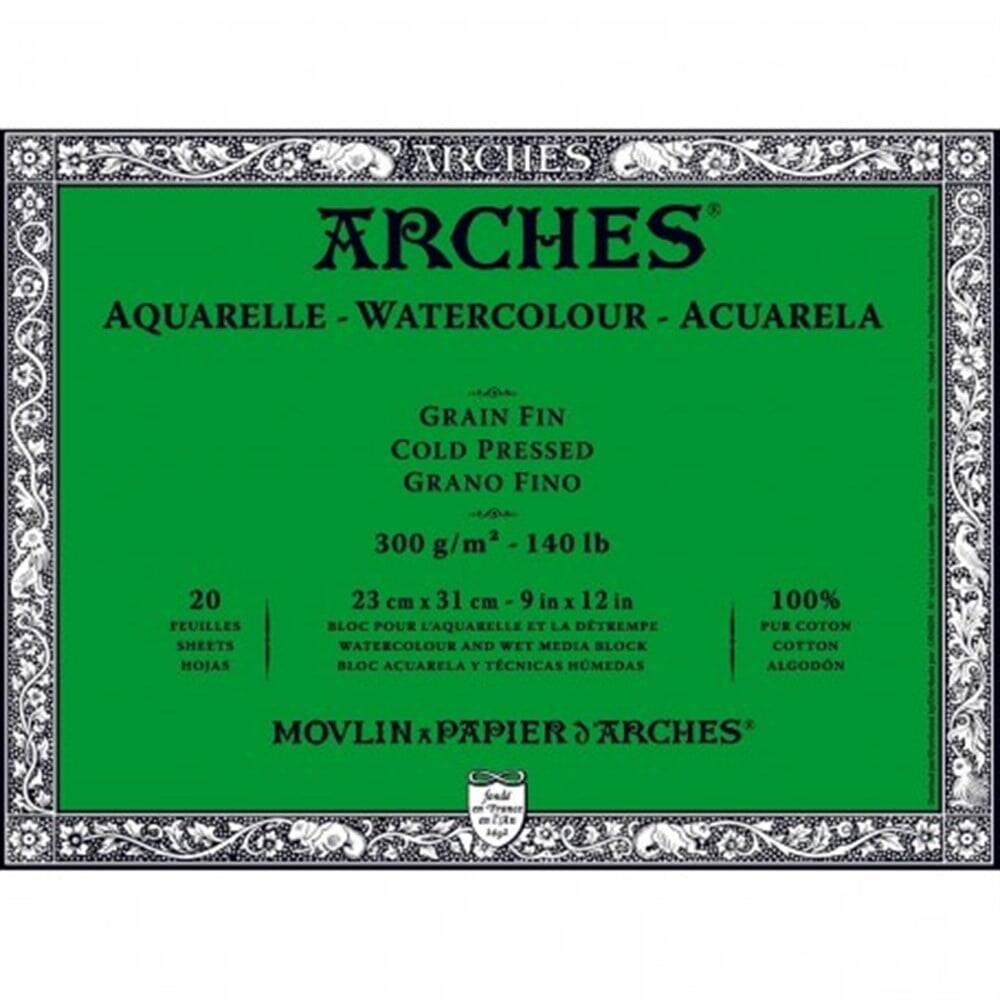 Arches Suluboya Blok 23 x 31 cm 300 gr 20 sf Cold Pres 1795060