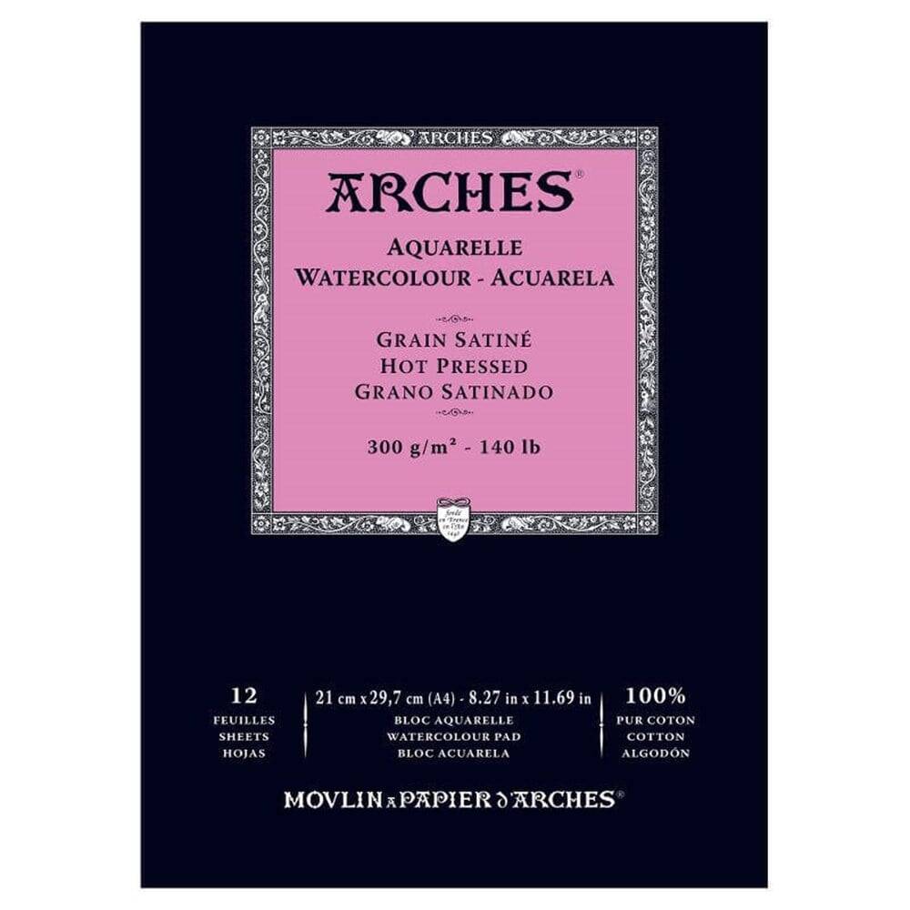 Arches Suluboya Blok Defter 21X29,7 cm 300 Gr 12 Yaprak İnce Doku