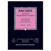 Arches Suluboya Blok Defter 21X29,7 cm 300 Gr 12 Yaprak İnce Doku