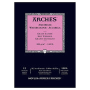 Arches Suluboya Blok Defter 29,7X42 cm 300 Gr 12 Yaprak Düz Doku