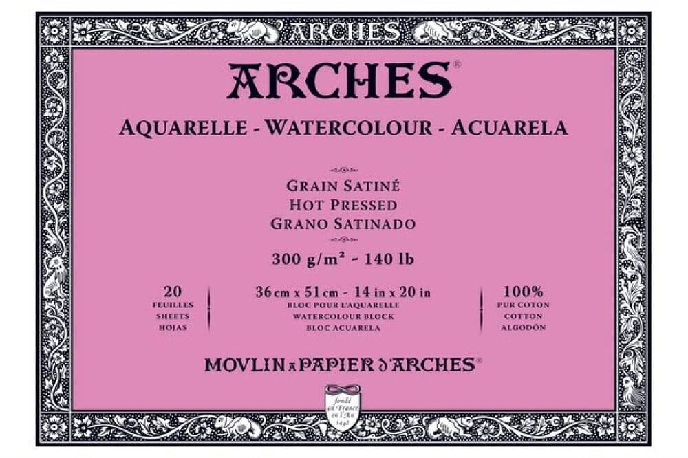 Arches Suluboya Blok Defter 36X51 cm 300 Gr 20 Yaprak İnce Doku