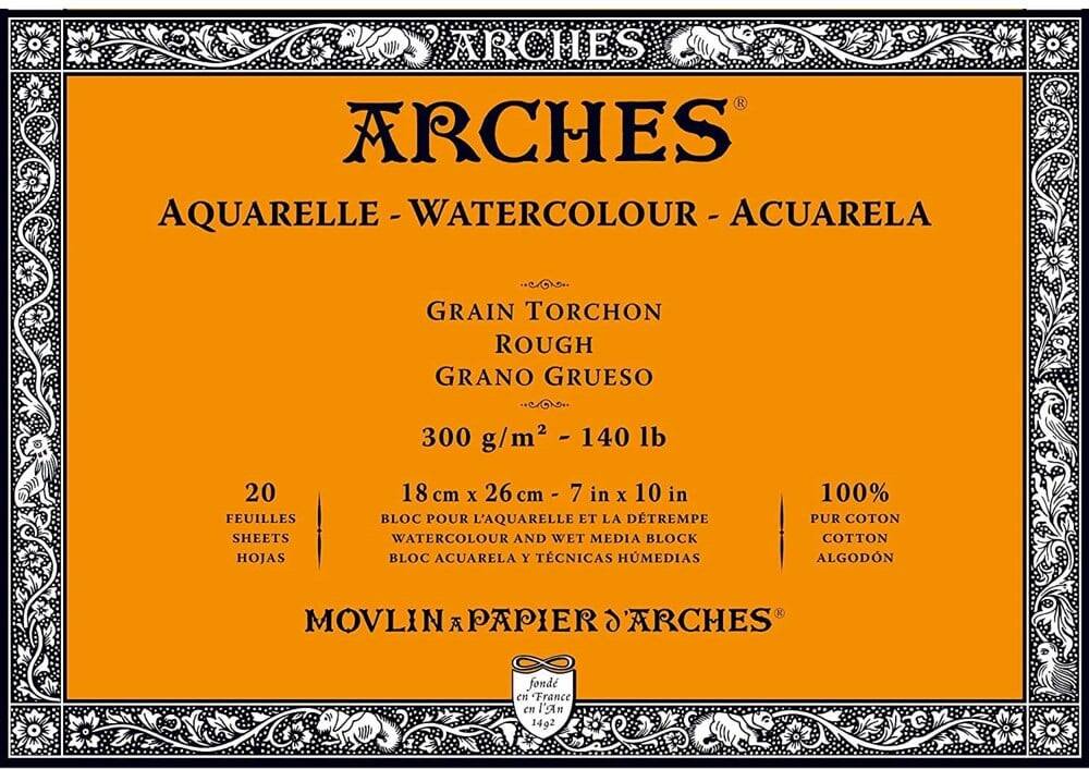 Arches Suluboya Blok Defter - Kalın Doku - 300Gr. 18x26cm - 20 Yp.