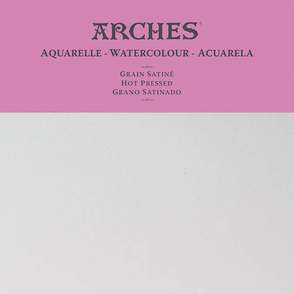 Arches Suluboya Kağıdı - Doğal Beyaz Düz Doku 300Gr. 56x76 cm (Hot Press)