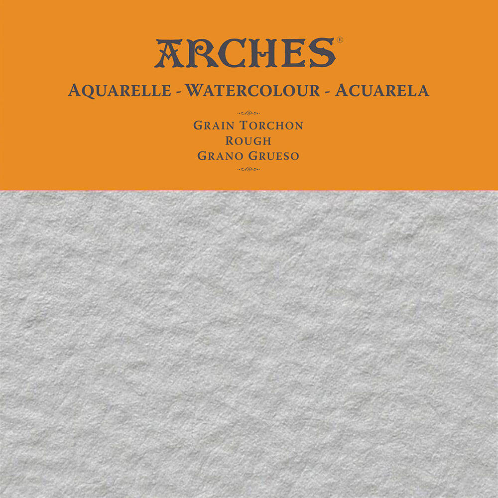 Arches Suluboya Kağıdı - Doğal Beyaz Kalın Doku 300Gr. 56x76 cm (Rough)