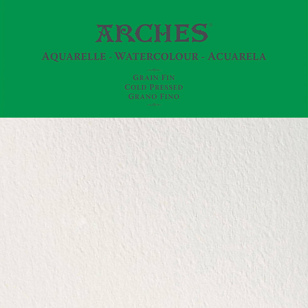 Arches Suluboya Kağıdı - Doğal Beyaz Orta Doku 300Gr. 56x76 cm (Cold Press)