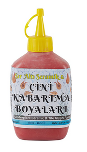 Art Elegant Seramik ve Çini Kabartma Boya 60 cc 5134 Kırmızı