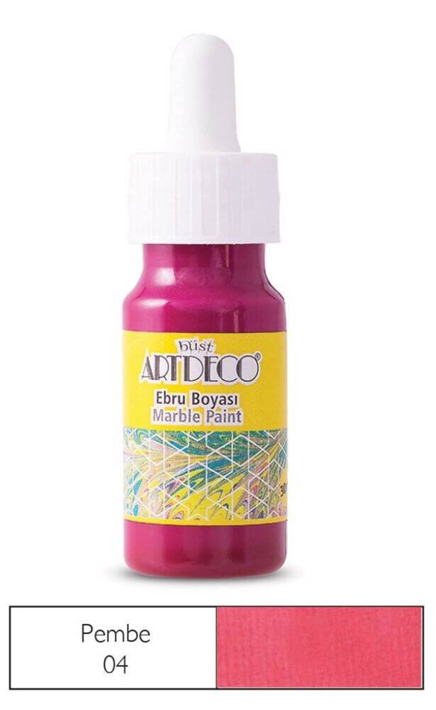 Artdeco 16B-04 Ebru Boyası 30 ml Pembe