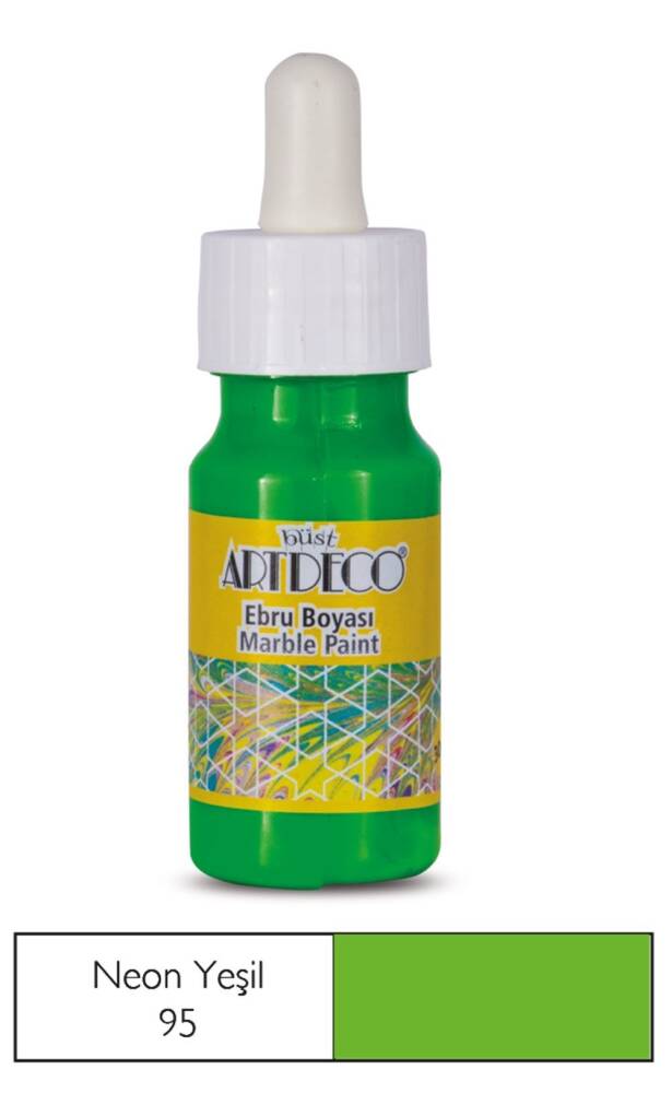 Artdeco 16B-95 Ebru Boyası 30ml Neon Yeşil