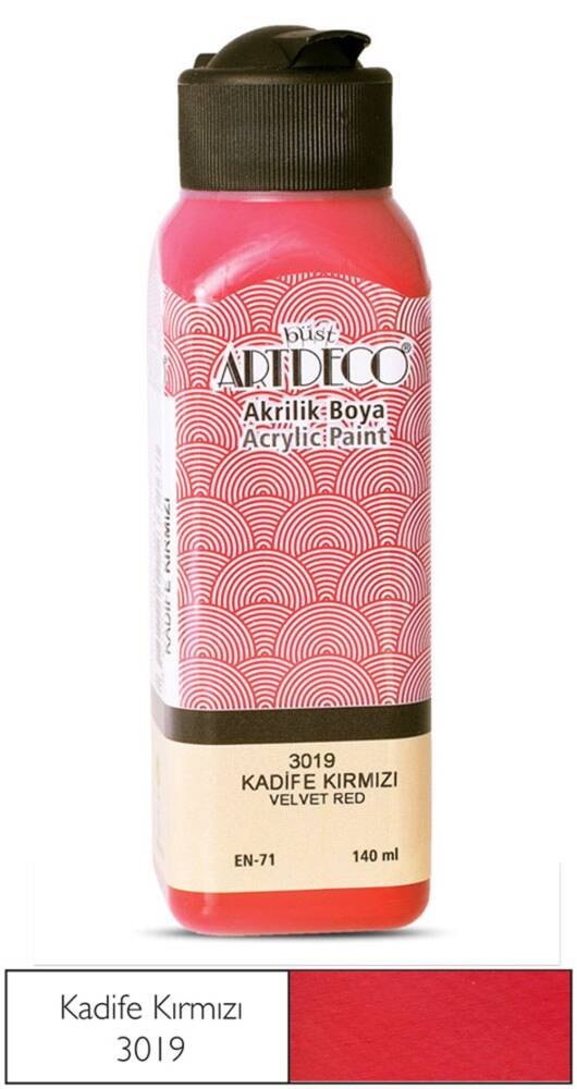 Artdeco Akrilik Boya 140 ml 3019 Kadife Kırmızı