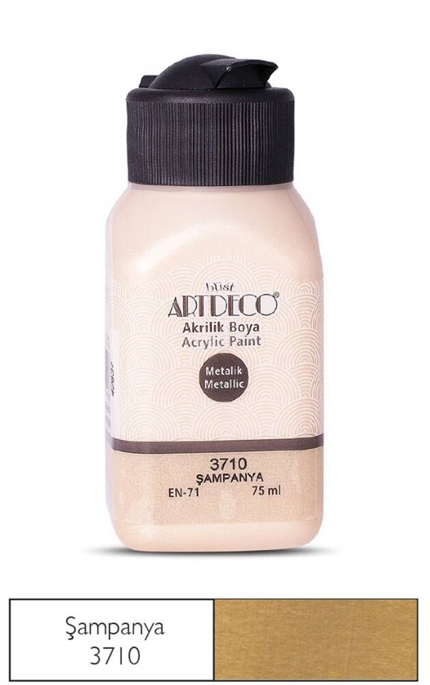 Artdeco Metalik Akrilik Boya 75 ml 3710 Şampanya