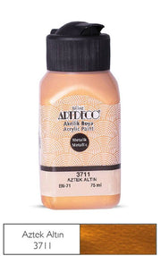 Artdeco Metalik Akrilik Boya 75 ml 3711 Aztek Altın